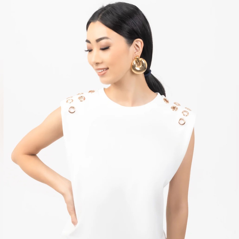 Pantora NWT white grommet top